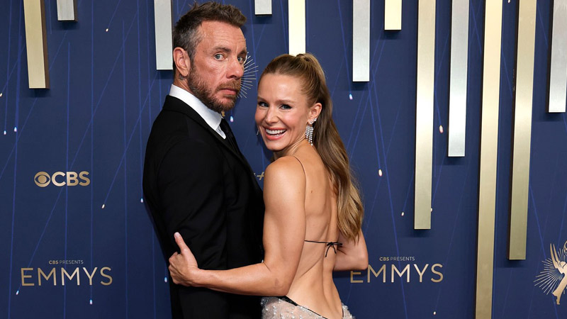 Dax Shepard and Kristen Bell attend the 77th Primetime Emmy Awards