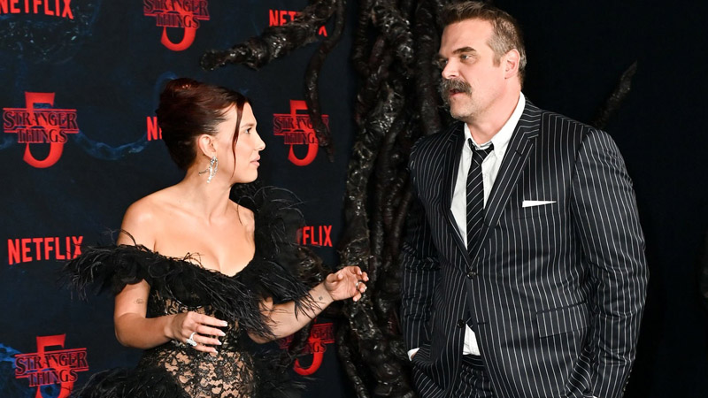 Millie Bobby Brown and David Harbour