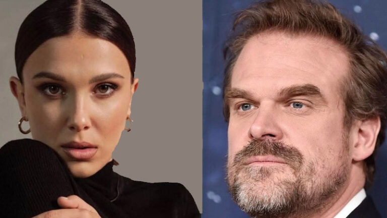 Millie Bobby Brown and David Harbour