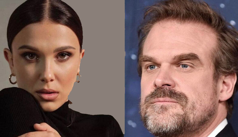 Millie Bobby Brown and David Harbour