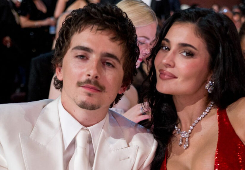 Timothée Chalamet and Kylie Jenner attend the 98th Annual Oscars at Dolby