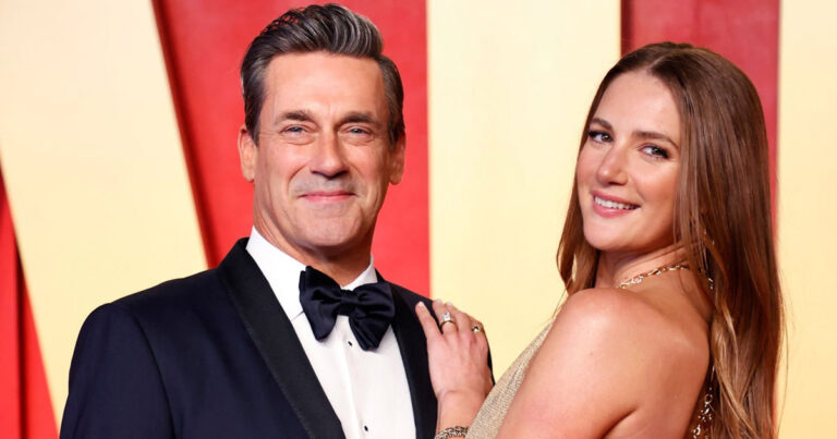 Jon Hamm and wife Anna Osceola